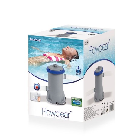 Pompa Filtro Cartuccia 2006 lt/ora Piscina Filtraggio Depuratore Acqua Bestway 