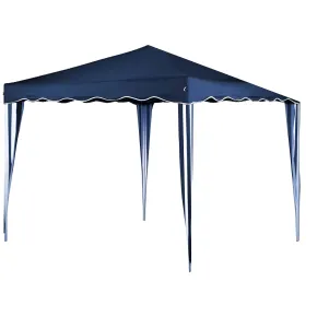 Gazebo da Giardino Pieghevole 3x3 m Blu Struttura in Acciaio