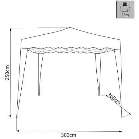 Gazebo da Giardino Pieghevole 3x3 m Verde Struttura in Acciaio