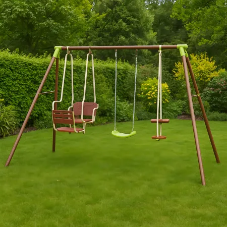 Altalena per Bambini 5 posti da Giardino Struttura in Acciaio