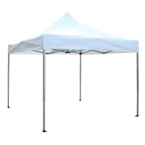 Gazebo da Giardino 3x3 Bianco Pieghevole in Alluminio
