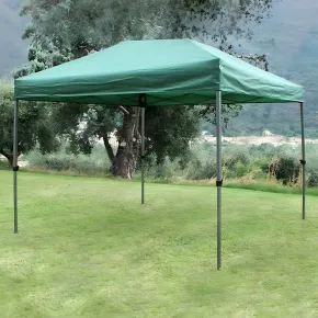 Gazebo da Giardino Pieghevole 3x4,5 Verde in Acciaio Resistente 2