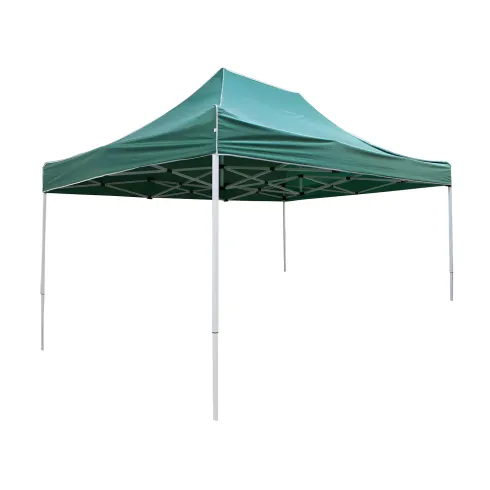 Gazebo da Giardino Pieghevole 3x4,5 Verde in Acciaio Resistente