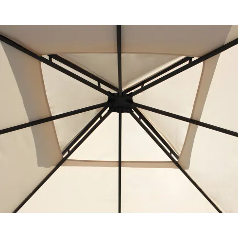 Gazebo da Giardino 3x3 Avorio e Antracite Resistente Elegante