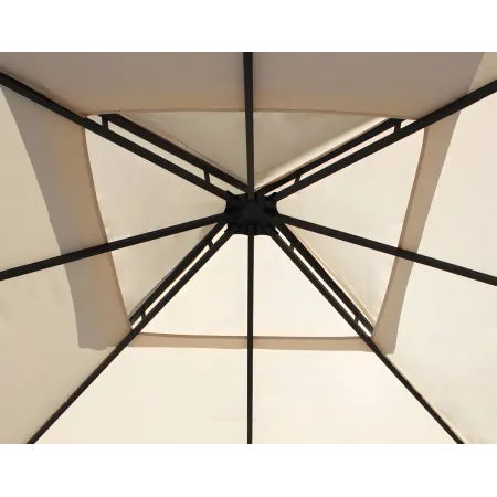 Gazebo da Giardino 3x3 Avorio e Antracite Resistente Elegante