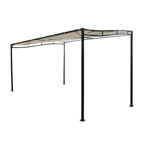 Gazebo Pergola 3x2,5 m Struttura Acciaio Telo Ecrù