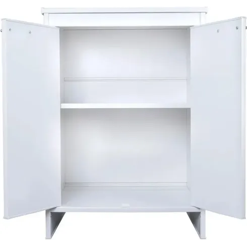 Mobile Bagno 60x50x85 cm PVC 2 Ante Bianco Lavanderia
