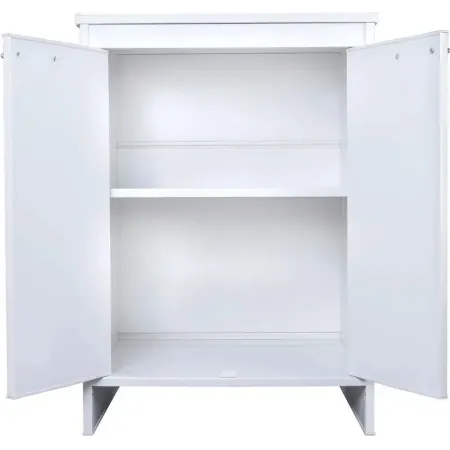 Mobile Bagno 60x50x85 cm PVC 2 Ante Bianco Lavanderia