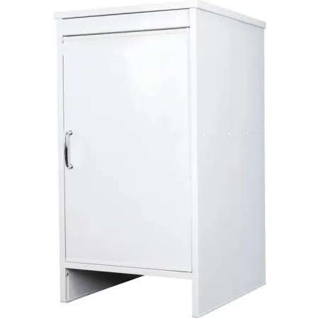 Mobile Lavanderia 46,5x49x84 cm PVC 1 Anta Bianco Salvaspazio