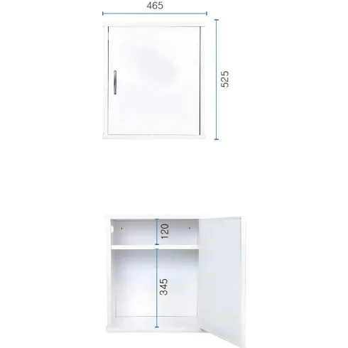 Pensile Lavanderia 46,5x34x52,5 cm PVC 1 Anta Bianco Salvaspazio