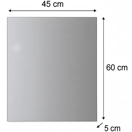 Specchio da Bagno 45x60 cm a Filo Lucido Reversibile