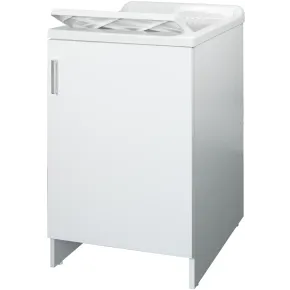 Lavatoio Bianco 1 Anta 45x50x85 cm Vasca PP e Asse in Resina
