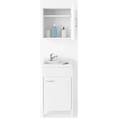 Mobile Lavatoio 45x50x85 cm con Pensile 45x34x52 cm 1 Anta