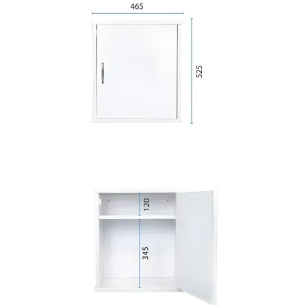 Mobile Lavatoio 45x50x85 cm con Pensile 45x34x52 cm 1 Anta
