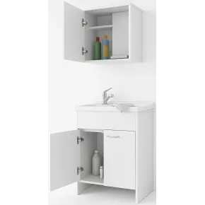 Mobile Lavatoio 60x50x85 cm con Pensile 60x34x52 cm 2 Ante