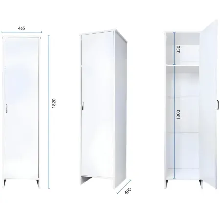 Mobile Lavatoio 45x50x85 con Colonna 45x50x182 e Specchio 45x60