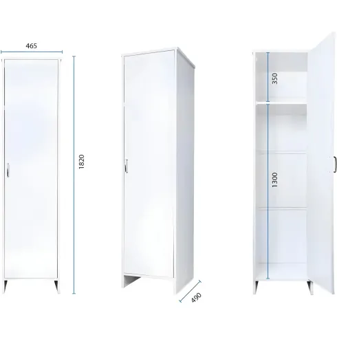 Mobile Lavatoio 2 Ante 60x50x85 con Colonna 45x50x182 e Specchio 45x60