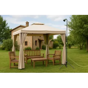 Doccia Nebulizzatore da Giardino 240 cm con Treppiede Orientabile 2