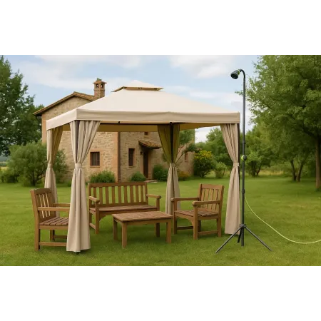 Doccia Nebulizzatore da Giardino 240 cm con Treppiede Orientabile