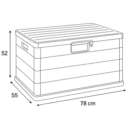 Contenitore Plastica 170 Litri 78x55x52 cm Impilabile con Maniglie