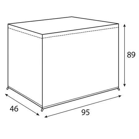 Copertura Condizionatore 95x46x89 cm Poliestere Nero Impermeabile
