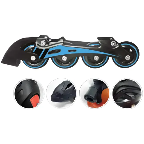 Pattini per Bambini 35-38 2 In 1 Regolabili in Linea 4 Rotelle