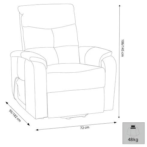 Poltrona Relax Elettrica Marrone 76x95x106 cm Ecopelle Reclinabile