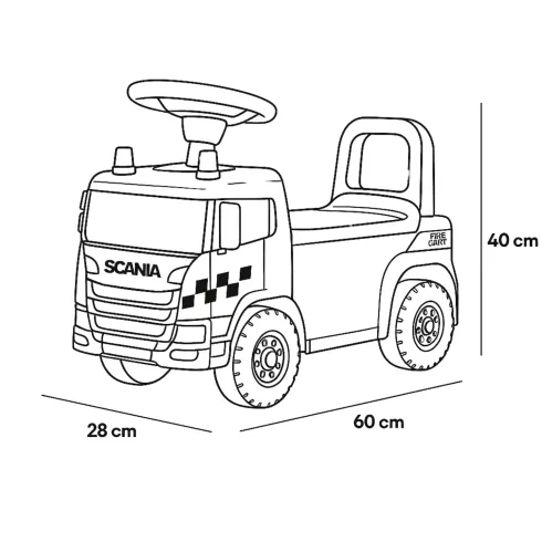 Camion Costruzioni Bambini Primi Passi 60x28x40 cm con Suoni e Luci
