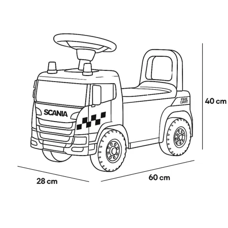 Camion Costruzioni Bambini Primi Passi 60x28x40 cm con Suoni e Luci