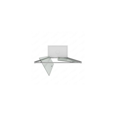 Box Doccia Nicchia 2 Ante Battente Saloon Vetro 6 mm Porta Parete in Cristallo
