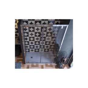 Box Doccia Nicchia 2 Ante Battente Saloon Vetro 6 mm Porta Parete in Cristallo 2