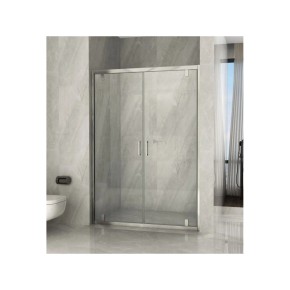 Box Doccia Nicchia 2 Ante Battente Saloon Vetro 6 mm Porta Parete in Cristallo