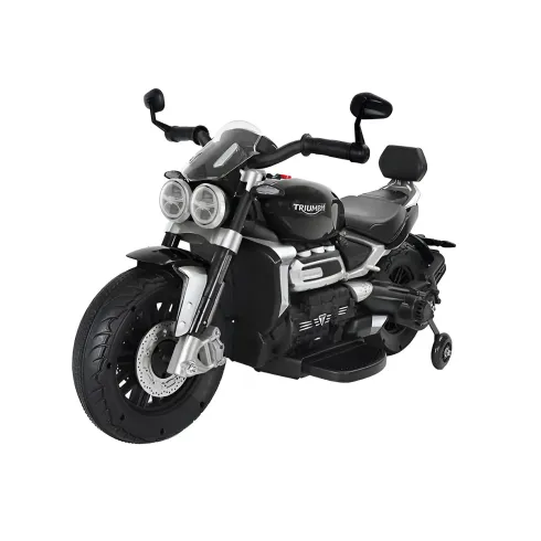 Moto Elettrica Bambini Triumph Nera 105x49x57,5 cm 12V Luci e Musica