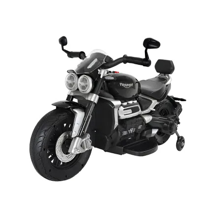 Moto Elettrica Bambini Triumph Nera 105x49x57,5 cm 12V Luci e Musica
