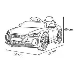 Auto Elettrica Bambini 12V Audi GT Rossa con Ruote e Telecomando 2