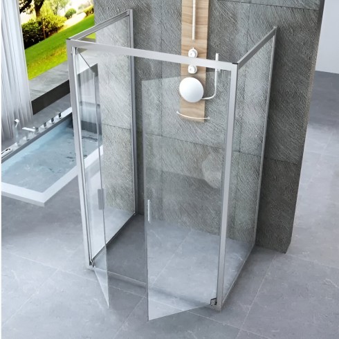 Box Doccia 3 Lati 6 mm Anta Battente Saloon 70x70x70 cm