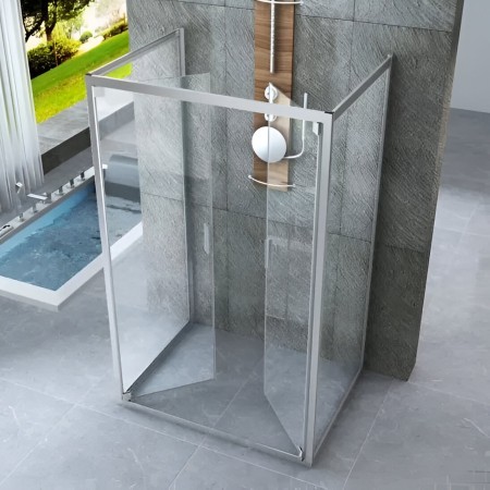 Box Doccia 3 Lati 6 mm Anta Battente Saloon 70x70x70 cm