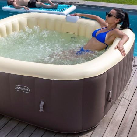 Piscina Spa Gonfiabile Vasca Idromassaggio Riscaldata Pompa da Giardino Esterno | BricoShop24