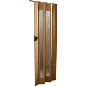 Porta a Soffietto Royal Noce 85x214H cm Inserti PS Motivo ad Onda