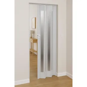 Porta a Soffietto Royal Bianco 85x214H cm Inserti PS Motivo ad Onda 2