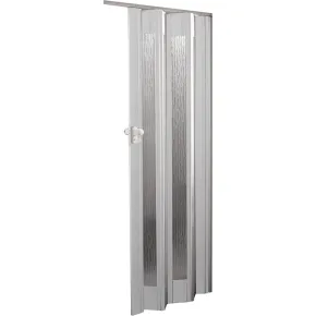 Porta a Soffietto Royal Bianco 85x214H cm Inserti PS Motivo ad Onda