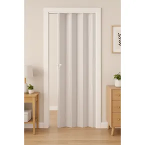 Porta a Soffietto Deluxe Bianca 85x214H cm in PVC Pannello Doppio 2