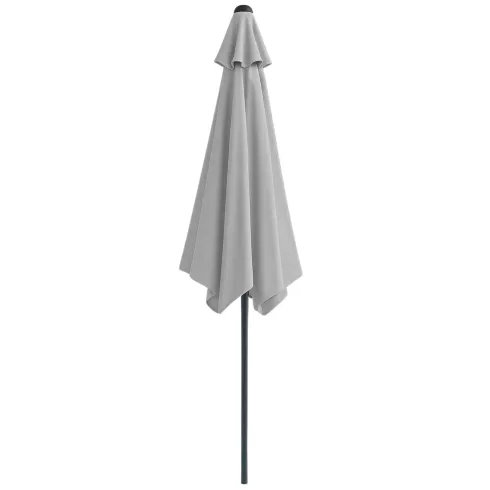 Ombrellone a Mezzaluna 270x133x230H cm Grigio da Parete Acciaio