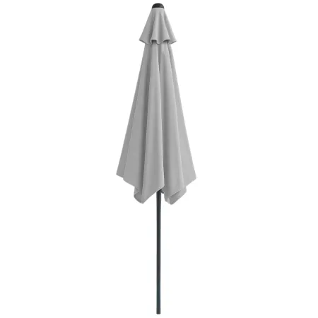 Ombrellone a Mezzaluna 270x133x230H cm Grigio da Parete Acciaio
