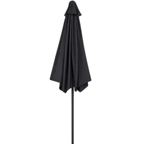 Ombrellone a Mezzaluna 270x133x230H cm Antracite da Parete Acciaio 2