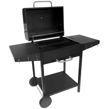 Barbecue da Esterno 118,5x61x102H cm a Carbonella Nero Acciaio Smaltato