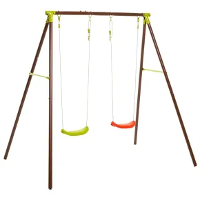 Altalena in acciaio 2 Posti Seggiolino a Tavoletta da Bambini Giardino | BricoShop24