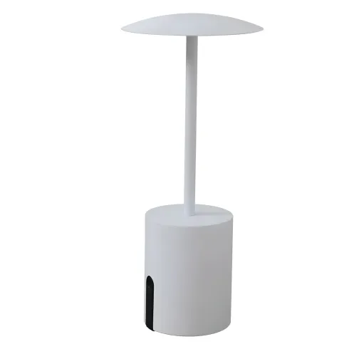 Lampada da Tavolo Ricaricabile Bianca con Regolatore di Luminosità