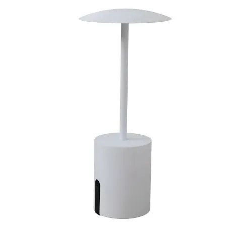 Lampada da Tavolo Ricaricabile Bianca con Regolatore di Luminosità