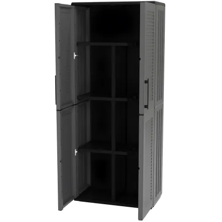 Armadio Alto 68x37x163 cm da Esterno e Interno 3 Ripiani Regolabili